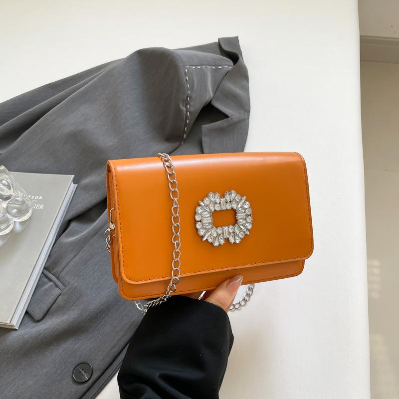 Fashion Small Square Bag Summer New Simple Fashion Women's Bag Shoulder Bag Bright Diamond Versatile Messenger Bag