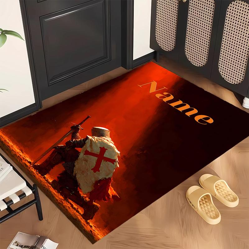 Holy Knight (5) Personalized Name Office Carpet Stylish Decor for Living Room Bedroom Kitchen