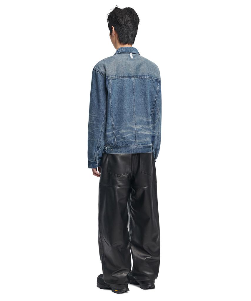 Nomanual Washed Denim Trucker Jacket - Washed Blue