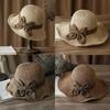 Straw Summer Sun Hat With Wide Brim For Women Casual Outdoor Sun Protection