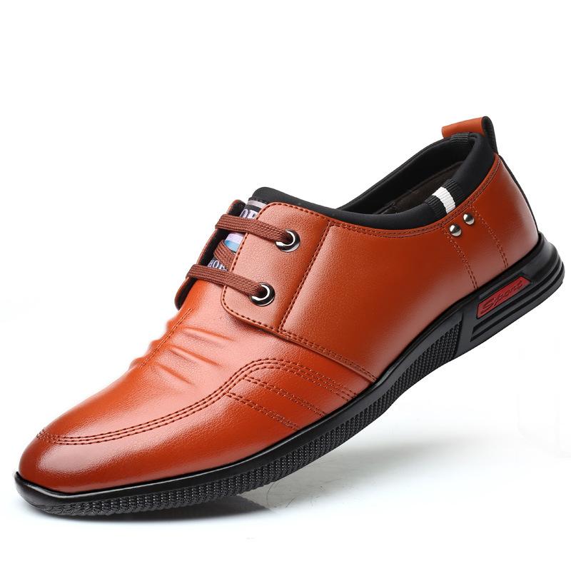 2019 Newest Men Shoes Microfiber Leather Men Dress Shoes Men's Business Casual Classic Gentleman Shoes Leather Casual Shoes Lh55