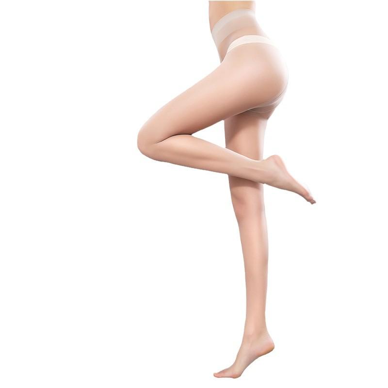 Ultra-Thin Black Seamless T-Crotch Pantyhose - Women's Summer Knee-High Stockings, Anti-Ladder Sheer and Invisible.