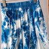 Yunnan Hand-Dyed French Design High-Waist Ruffle Midi Skirt