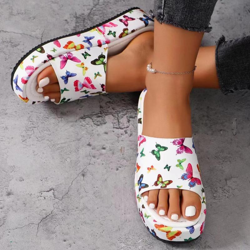 Sommermode Damen Hausschuhe Dicke Sohle Strandschuhe Lässige Übergröße Hausschuhe