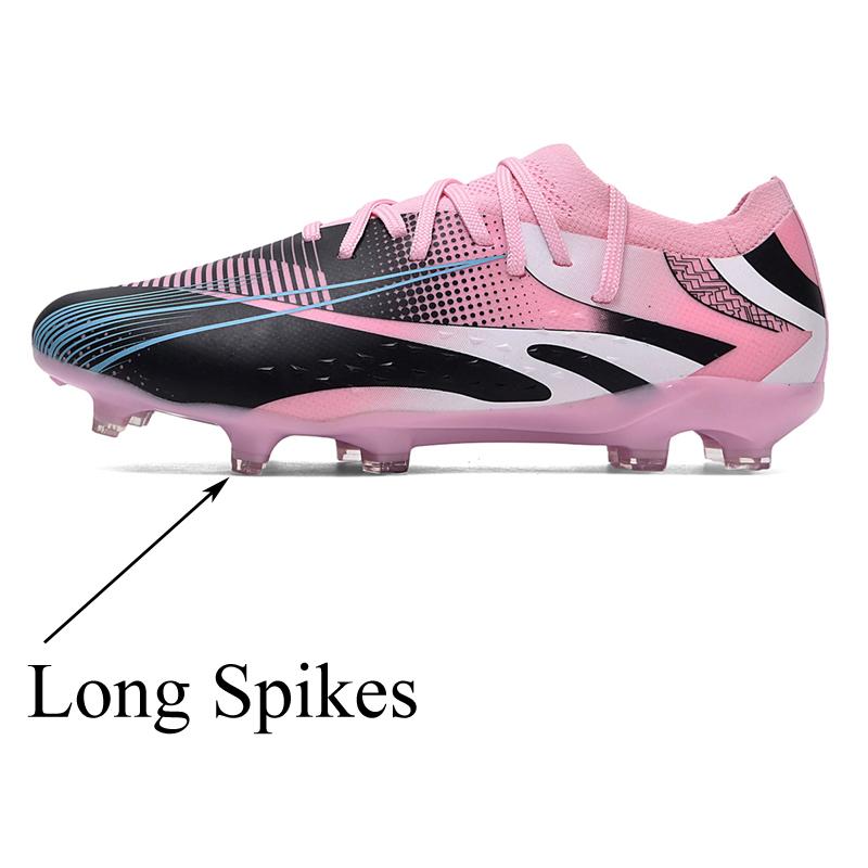 New Mens Soccer Shoes Boys Adults Futsal Sports Football Boots Grass Cleats Indoor Outdoor Ultralight Long Spikes Turf FG/TF