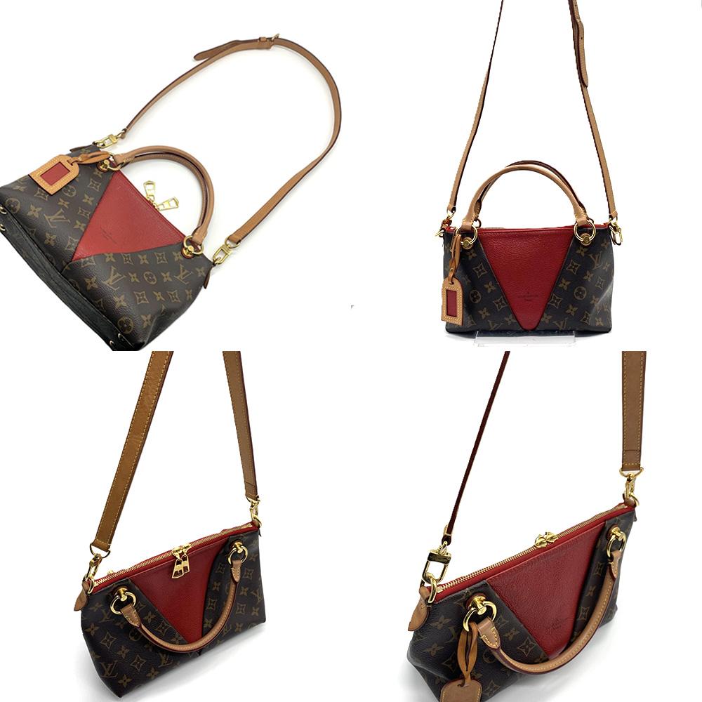Used LOUIS VUITTONTote Bag Red Monogram Canvas/leather Women