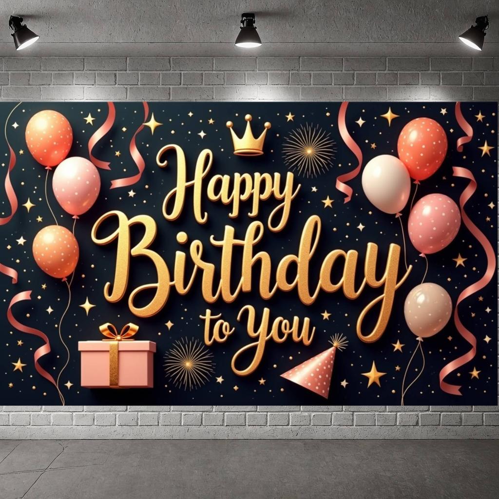 Celebration Background Joyful Design Joyful Banner Cheerful Display Star Patterns Birthday Party Display For Home Party Friends