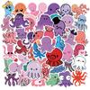 50 Cute Animal Octopus Stickers Luggage Motorcycle Trolley Case Notebook Waterproof Stickers