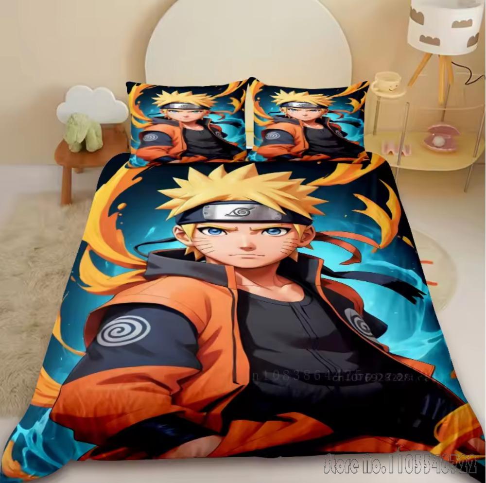 Anime N-Naruto 3D Printed Child Bedding Set Baby Duvet Cover Sets Bedclothes Size Twin Single King Kids Adult Gift