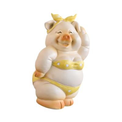 Cute Animal Coin Money Bank Polyresin Ornament Adults and Children Home Decor Cute Piggy Bank Saving Coin Box Pig Money Bank