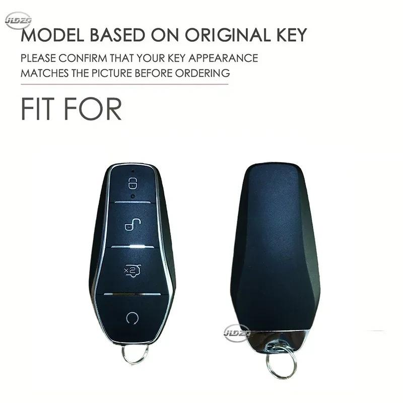 Silicone Key Case Cover For BYD Song Plus Atto 3 Han EV Tang DM Qin Seal Dolphin Remote Fob Holder Keychain Car Accessories