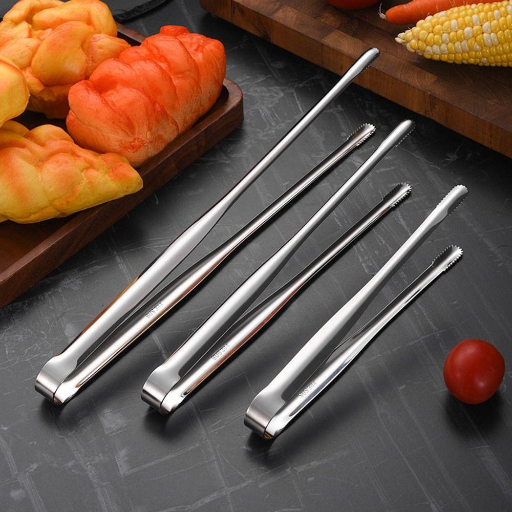 1Pcs 7/9/12Inch Grill Tongs 304 Stainless Steel BBQ Steak Clip  Kitchen Gadgets Accessories