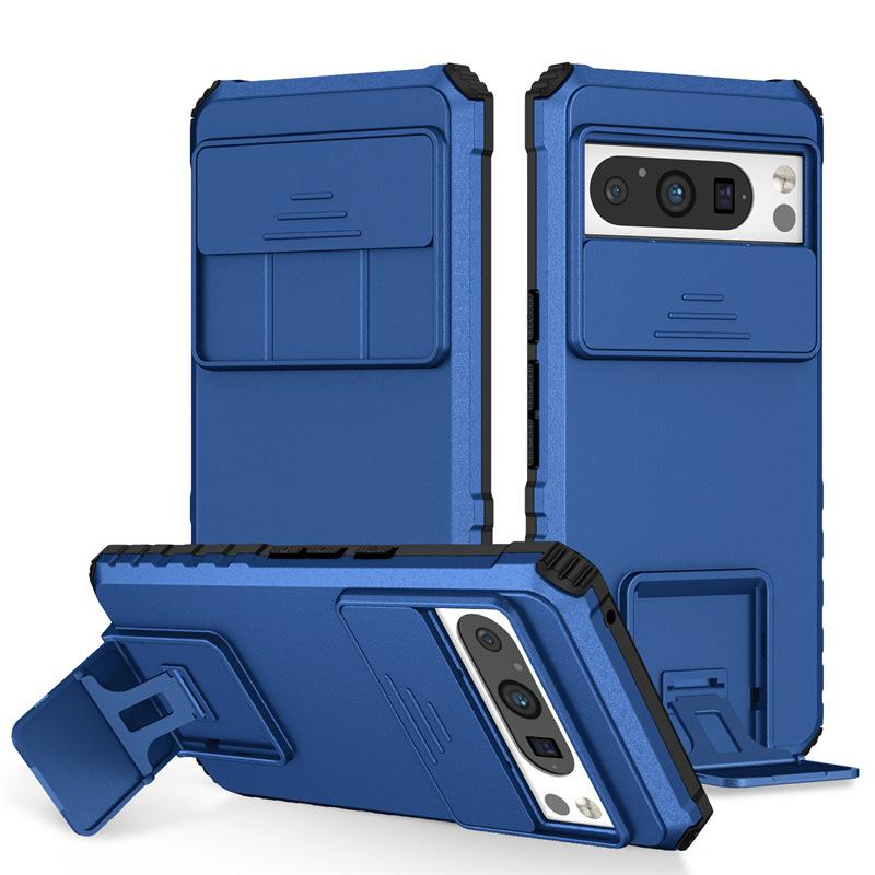 Suitable for Google Pixel8Pro Creative Bracket Window Push Mobile Phone Case, Google 9 Three-dimensional Bracket, Anti-drop Protective Case.