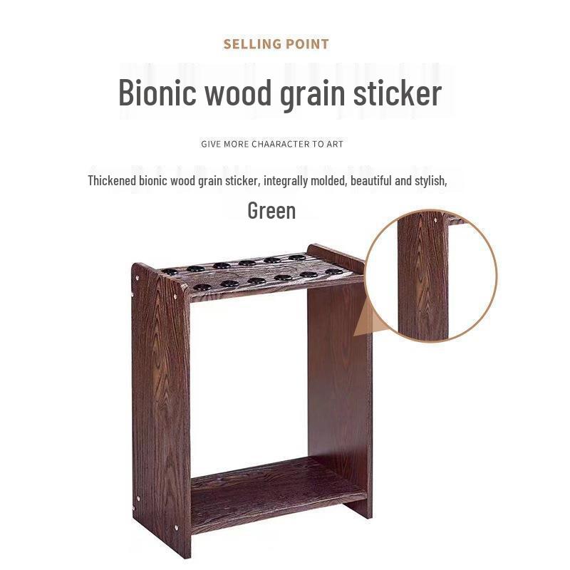 Floor-standing Multi-Purpose Rack for Pool Cues, Table Tennis Paddles, and Fishing Rods