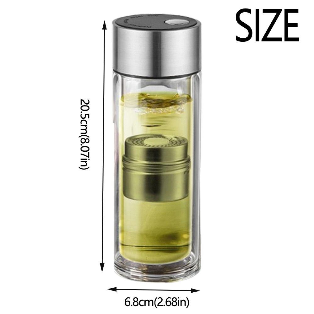 Sealed Glass Water Bottle Double Wall Magnetic Glass Tumbler Multiple Uses Glass Tea Cup  Car Cup