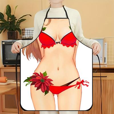 1 pièce Tablier de Noël Tablier de Fête de Vacances pour Cuisiner Pâtisser Tablier de Vacances Drôle Polyester Facile à Nettoyer Unisexe
