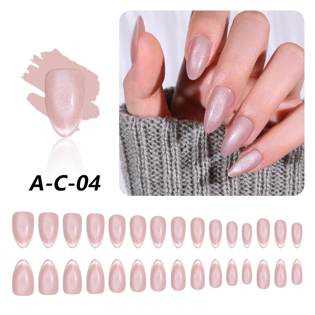 30-Piece DIY Almond Cat Eye Dragon Ball Wearable Nail Strips