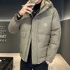 Tooling Retro Warm High-quality Down Jacket Can Be Opened Twice Thickened Trendy Brand Hooded Jacket Men