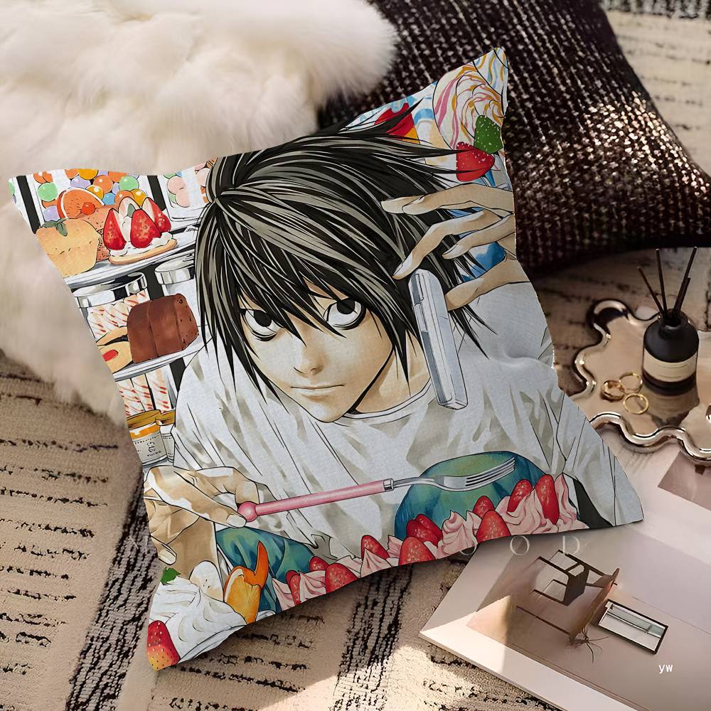 Anime D-death Note Polštář Dárek Domácí Kancelářská Dekorace Polštář Ložnice Pohovka Auto Potah Polštáře Povlak na Polštář