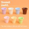 10Pcs Kawaii Simulation Mini Waffle Crispy Cone Ice Cream Base Diy For Keychain Earrings Scrapbook Dollhouse Accessories