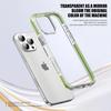 KEYSION Clear Shockproof Case for iPhone 16 Pro Max Colorful Collision Transparent Silicone+PC Phone Cover for iPhone 15 Pro Max