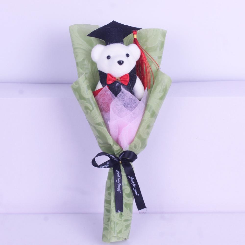 Plush Bear Bear Plush Bouquet Cartoon Doctoral Bear Toy Graduation Bear Bouquet  Birthday Party