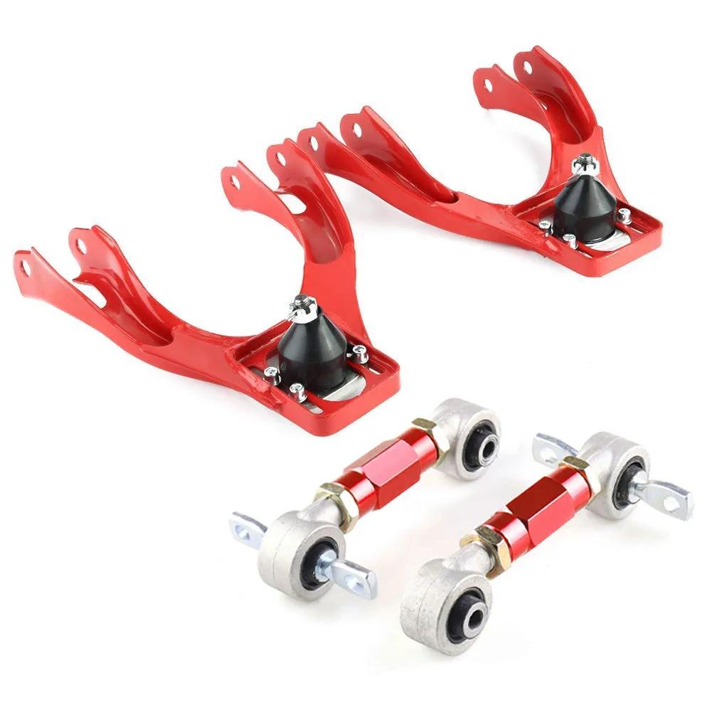 1Pair Front Upper Adjustable Camber Arm Tube Kits For 92-95 Honda Civic Eg + 92-00 Adjustable Camber Kit Red Car Accessories красный