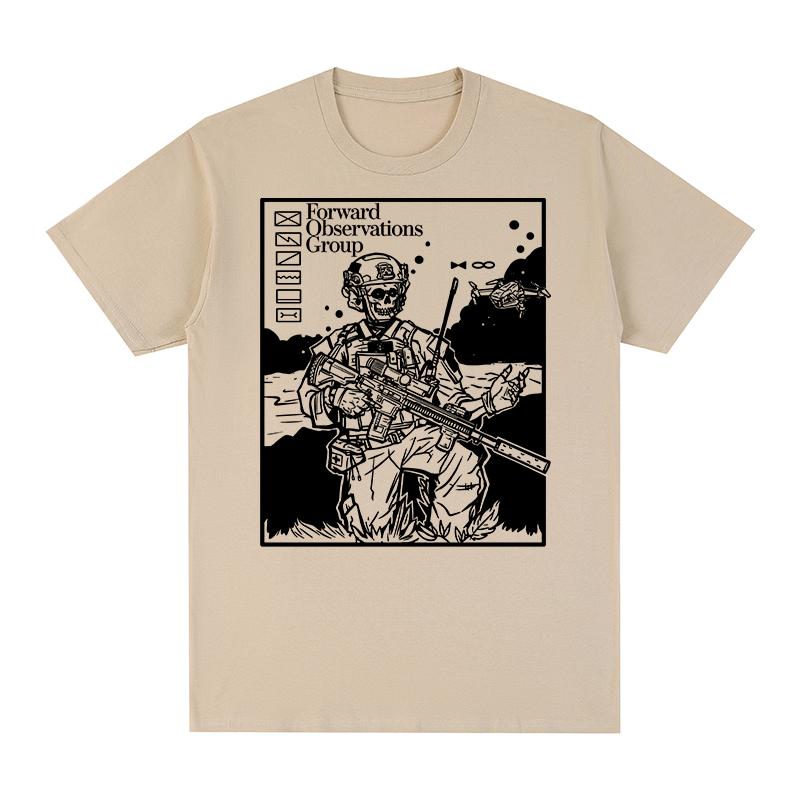Forward Observations Group Vintage tshirt Skeleton FOG Harajuku Streetwear Cotton Unisex T shirt New TEE TSHIRT Womens tops