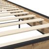 Bed Frame Rustic Oak Design 80 x 200 cm Engineered Wood