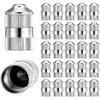 25 Pack Brass Tire Valve Caps - Heavy-Duty Stem Covers with O Rubber Seal, Silver Tire Valve Stem Covers for Cars, SUV, Bike and Bicycle, Truck,