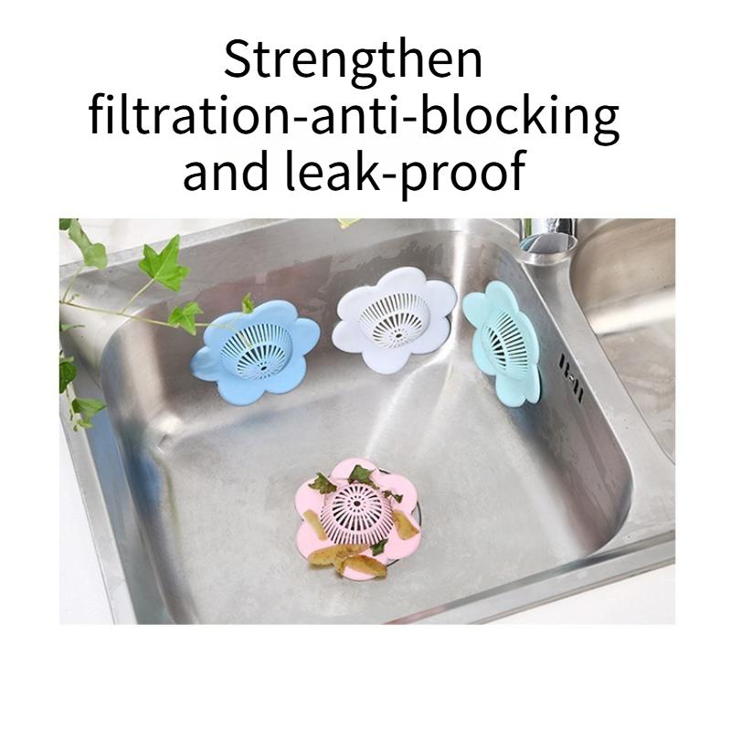New Flower Design Kitchen Sink Drain Strainer Anti Block Filter Mesh for Dishwashing Bathroom Sink