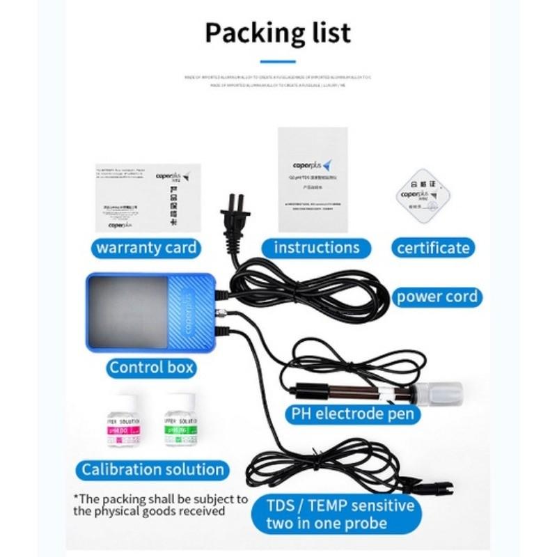 Aquarium Intelligent Water Quality Tester Fish Tank PH Meter + Digital Water Purity TDS EC Instrument Temperature Detector