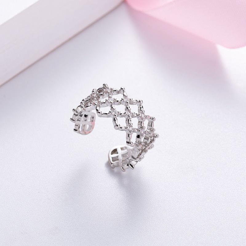 Lindon Classic Copper Alloy Zircon Ring Ladies Jewelry Wedding Promise Party Gift