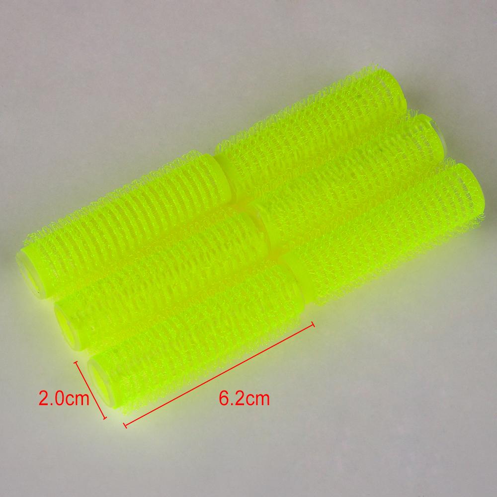 6 Pcs Large Self Grip Hair Rollers Pro Salon Hairdressing Curlers Hair Styling Tools Random Color Professional Multi Full Size