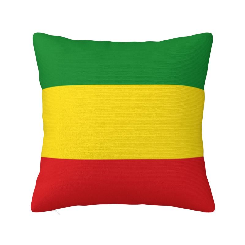 Custom Jamaican Rasta Flag Pillow Covers Home Decorative Fashion Jamaica Pride Chair Cushion Square Pillowcase