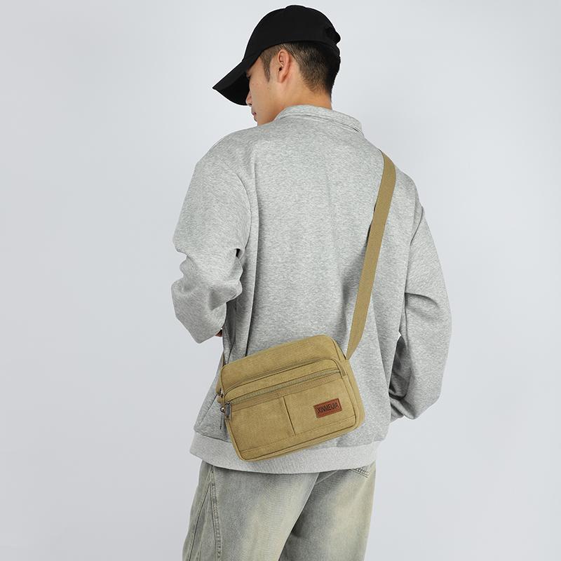 Fashion Canvas Single Shoulder Bag Unisex Travel Crossbody Bag Outdoor Casual Satchel Vintage Messenger Bags