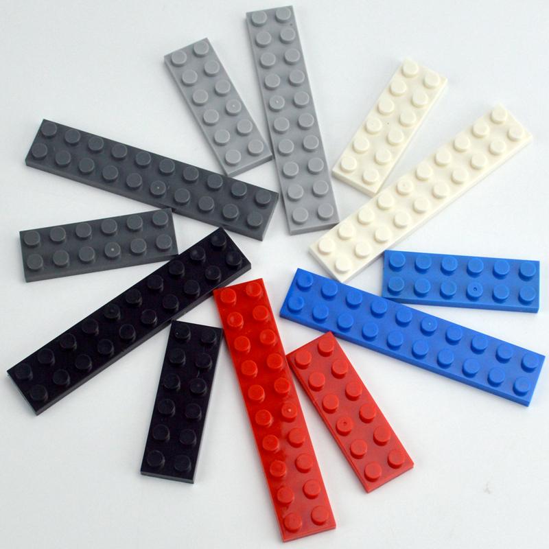 DIY Building Blocks Thin Figures Bricks 2x6 2x8 2x10 Dots Colorful Educational Creative Size Compatible all brand Toys for Kids