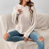 Winter Autumn Casual Hoodie Loose Knitwear Pullover with Kangaroo Pocket
