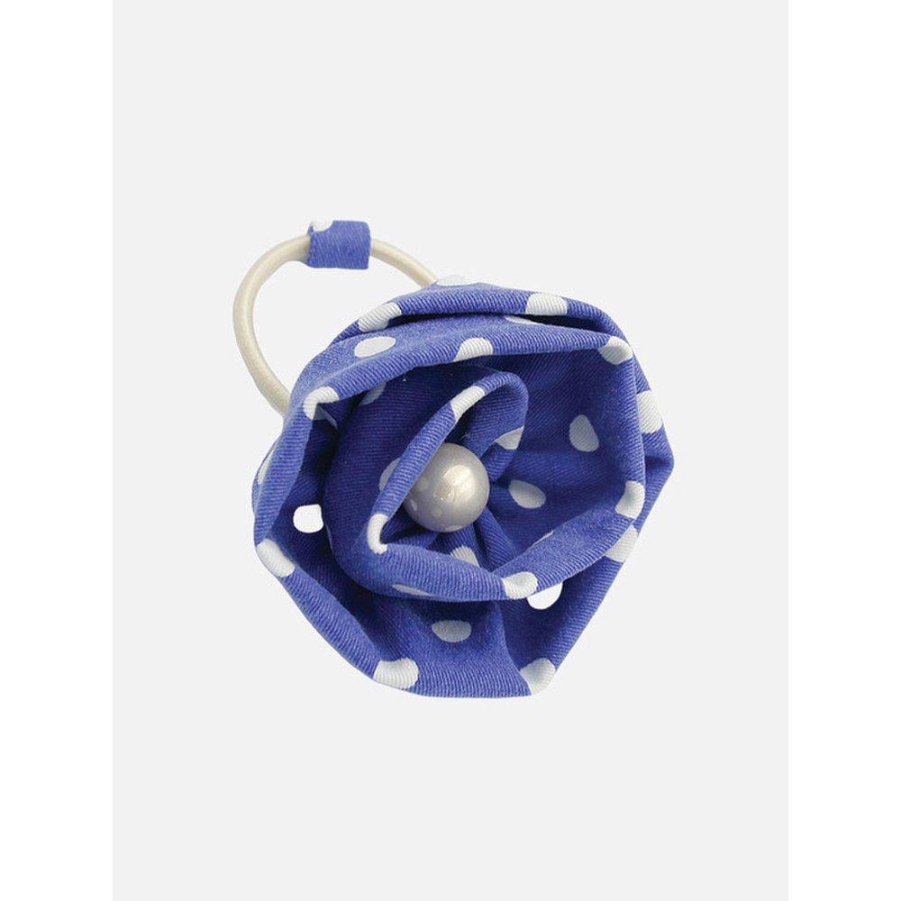 

Blue Dot Flower Hair Tie H01447