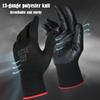 12Pairs Wear Resistant Gloves For Construction Rubber Gloves Nitrile Gloves Safety Gloves Mechanic Working