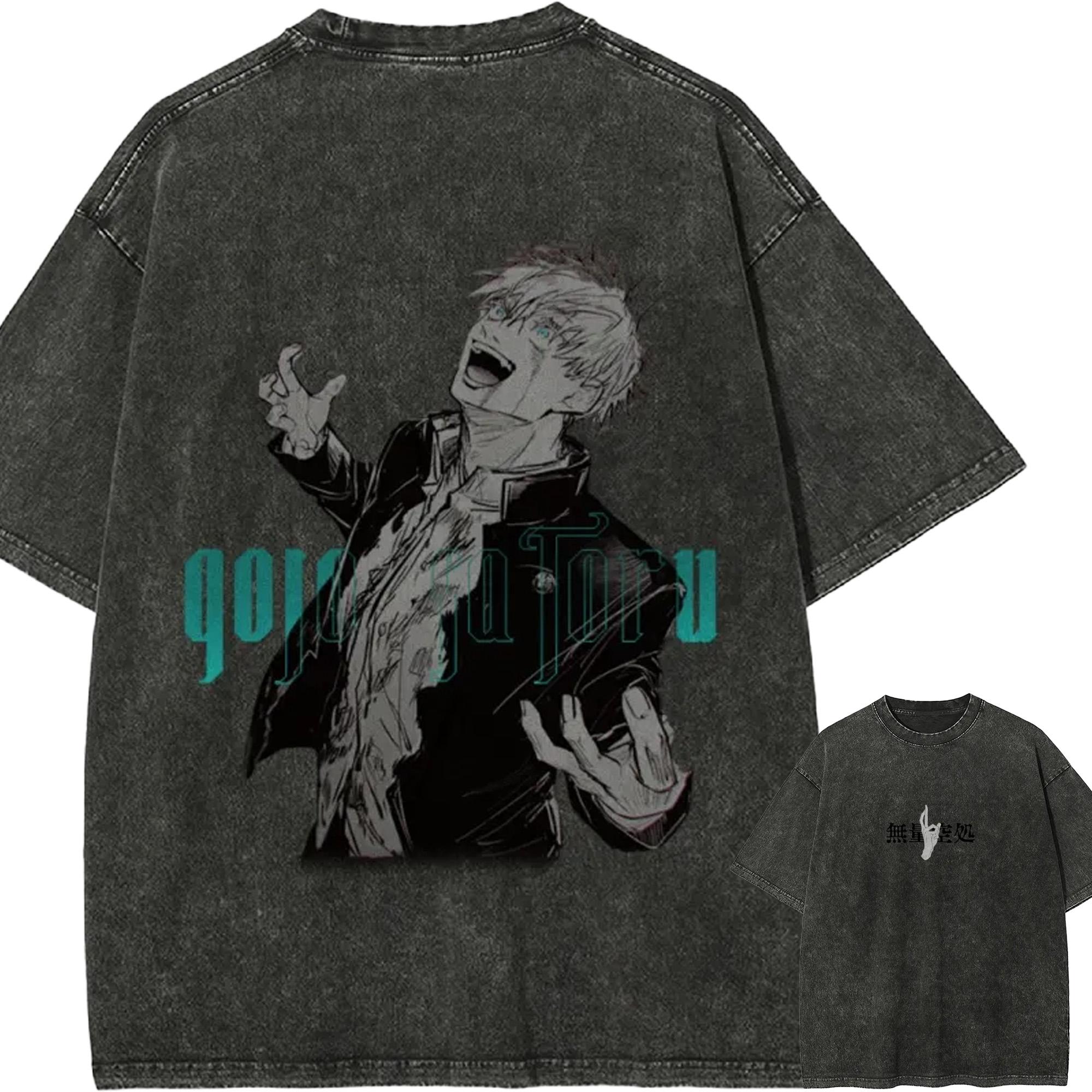 

Satoru Gojo Honored One T-shirt Jujutsu Kaisen Awake Tee Vintage Washed Oversized Retro Anime Harajuku Streetwear Graphic Clothe M