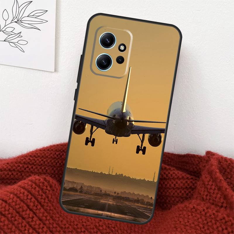 Airplane Plane Aircraft Case For Xiaomi Redmi Note 14 13 12 11 10 15 Pro Plus Cover For Redmi 15 15C 10C 12C 13C 14C