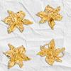 Exaggerated Fashion Personality Trend Alloy Big Flower Stud Earrings Bracelet Simple Niche Versatile Models