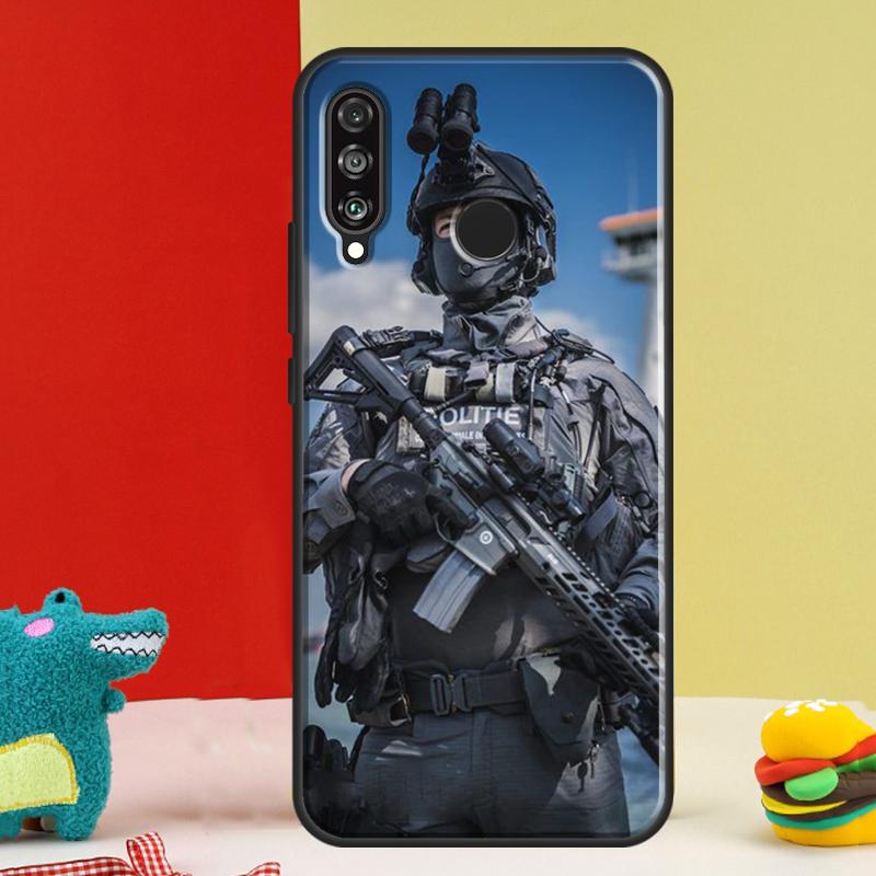 Tactical Swat Gear Pattern For Huawei Nova 9 10 SE 12i 12s 11i 5T Y91 Y90 Y60 Y70 Y72 Y61 P60 Pro P20 P30 P40 Lite Case