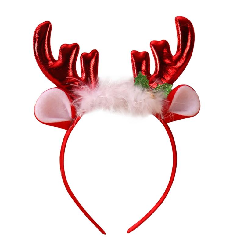 Christmas Headband Cartoon Elk Santa Claus Hair Accessories Photo Prop Christmas Decorations New Year Navidad Kids Gift