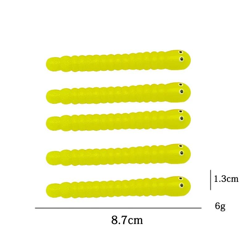 5PCS Caterpillar Pull Worm Fidget Toys Stretch String TPR Rope Sensory Stress Relief Anti Anxiety Toys for Autism ADHD