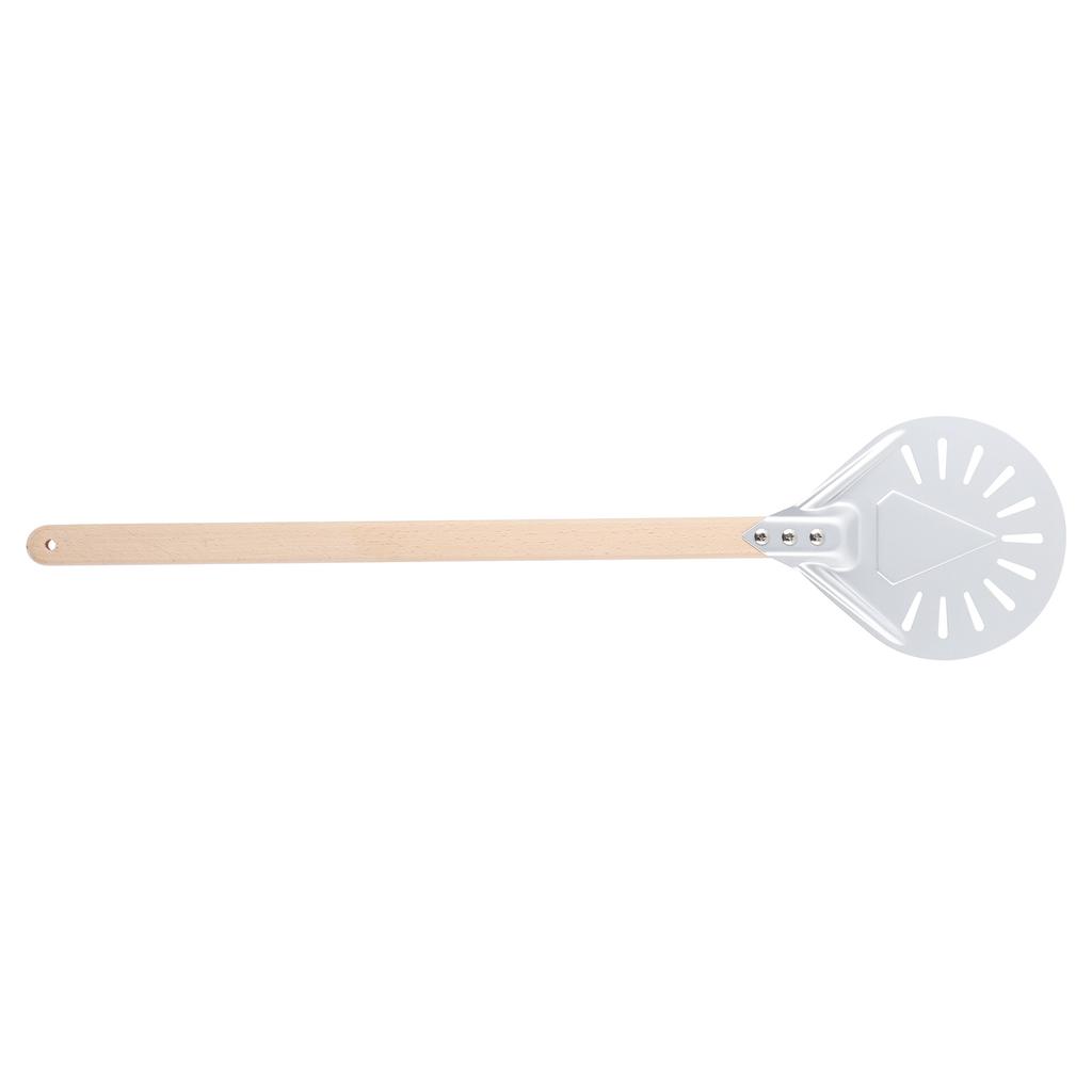 Pizza Shovel with 60cm Removable Wood Handle NonSlip Round Pizza Spatula Kitchen Utensils(7in )