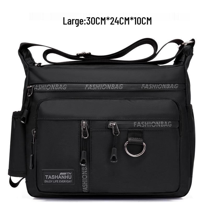 2024 Men's Waterproof Crossbody Bag, Large Capacity, 7 Compartments for Casual, Business, and Travel.