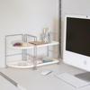 2-tier Mini Desk Organizer Modular Shelf with Cosmetics Storage Rack
