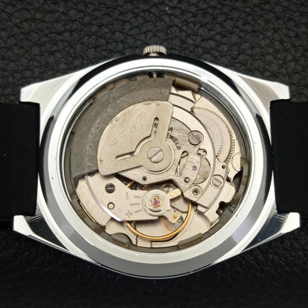 REFURBISHED VINTAGE SEIKO 5 AUTOMATIC JAPAN MENS BLACK DIAL WATCH A434680-2 R121-a434680